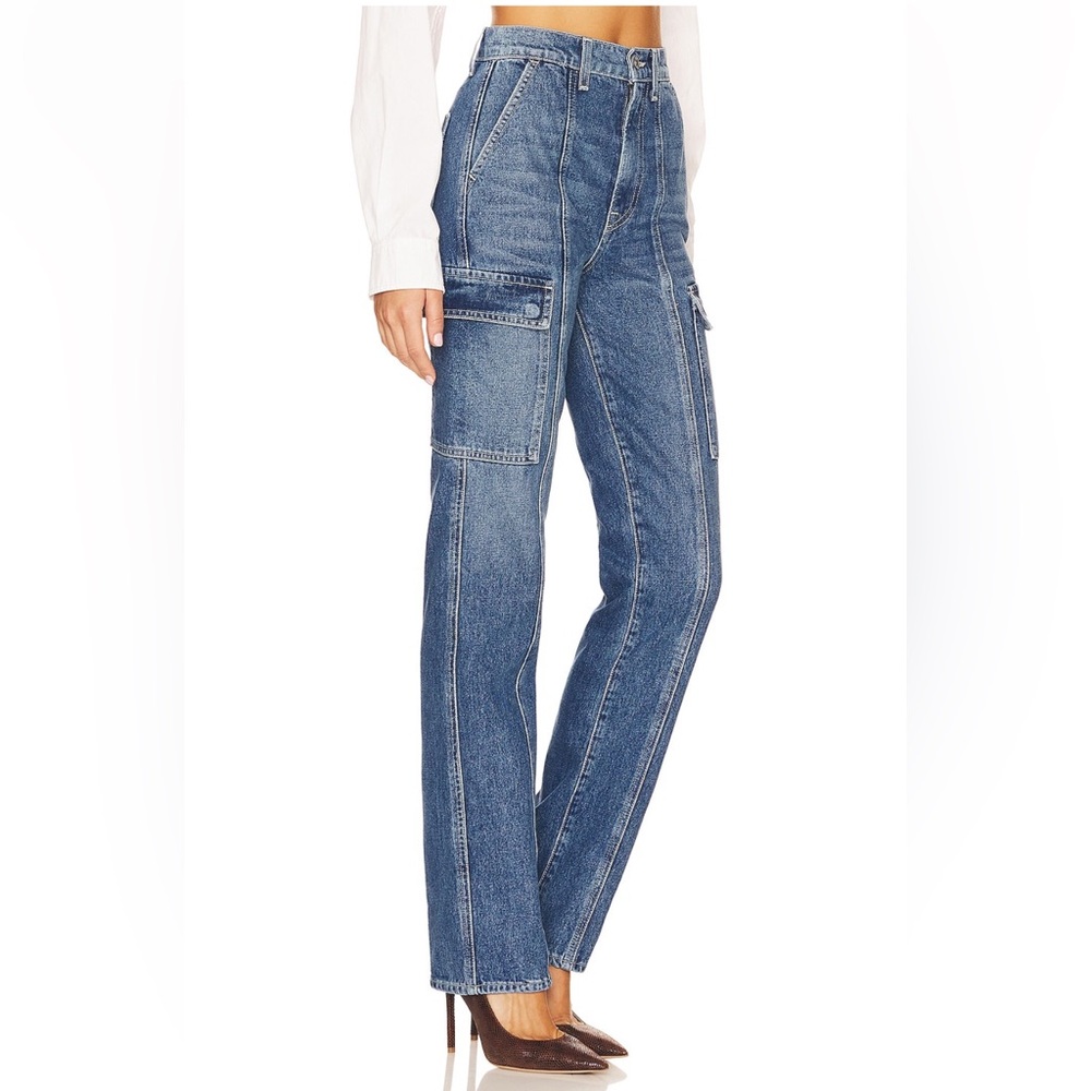 GRLFRND HARPER HIGH RISE SLIM CARGO JEANS - Picture 3 of 12